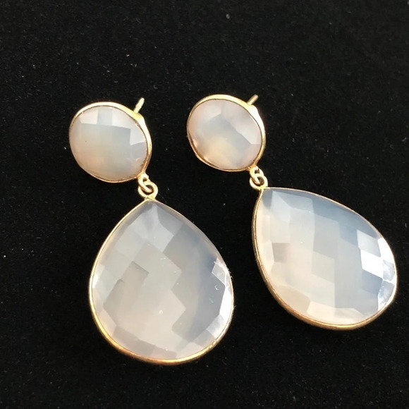 ADMK Jewelry Maya Gold Plated Quartz Drop Earrings - Picture 3 of 4